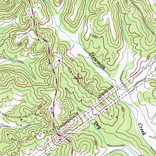 Topographic Map of Center School (historical), TN