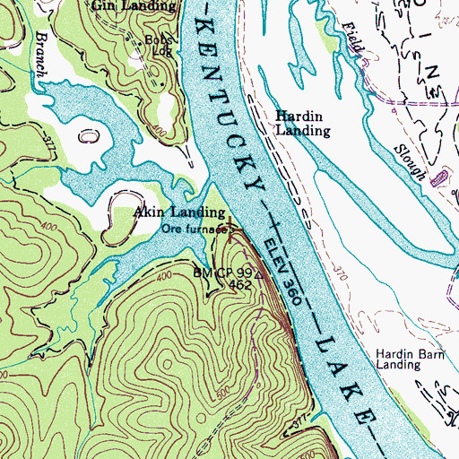 Topographic Map of Decatur Furnace, TN