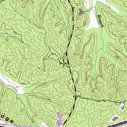 Topographic Map of Fairview School (historical), TN