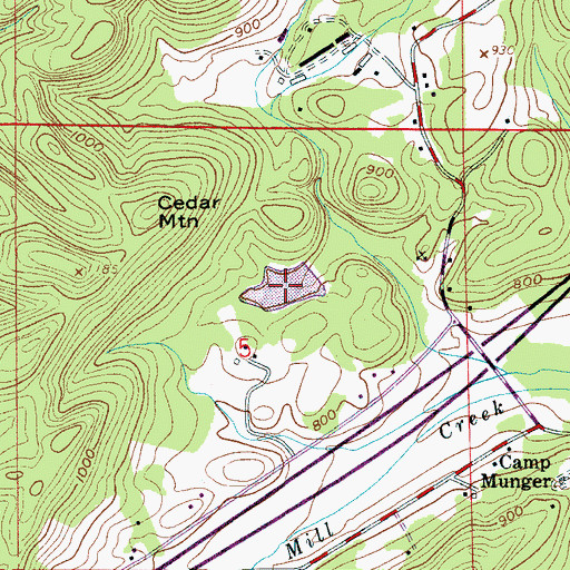 Topographic Map of J M Roberts Pond, AL