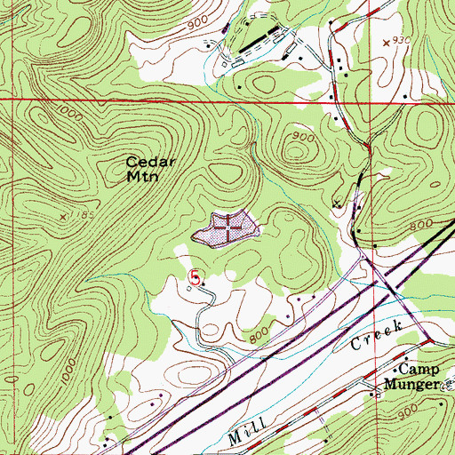 Topographic Map of J M Roberts Pond, AL
