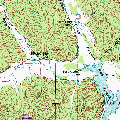 Topographic Map of Hayes Chapel (historical), TN