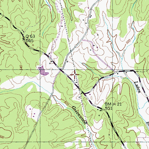 Topographic Map of McKendre School (historical), TN