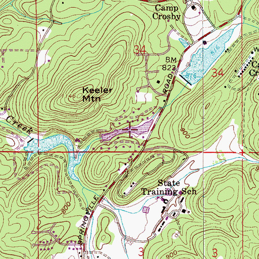 Topographic Map of Shadow Lake, AL