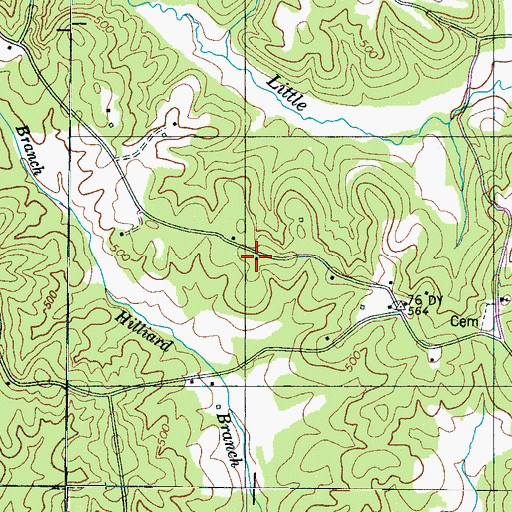 Topographic Map of Suttles School (historical), TN
