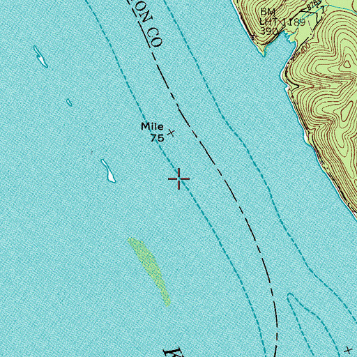 Topographic Map of Askew Landing (historical), TN