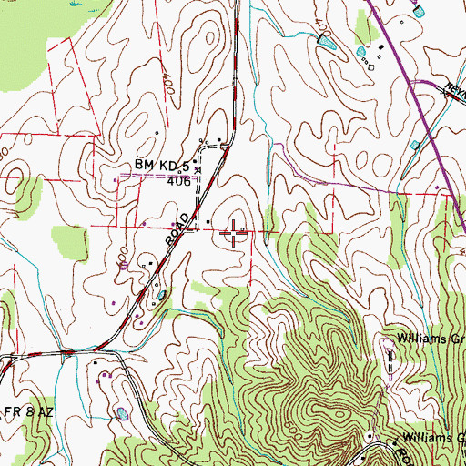 Topographic Map of Bain School (historical), TN