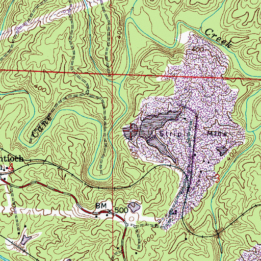 Topographic Map of Chetopa Mine - Impoundment Number 2, AL