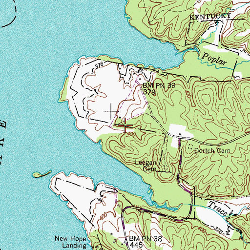 Topographic Map of Campbell Grove School (historical), TN