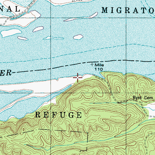 Topographic Map of Crab Place, TN