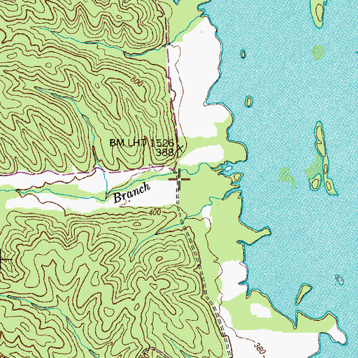 Topographic Map of Halls Valley Church (historical), TN