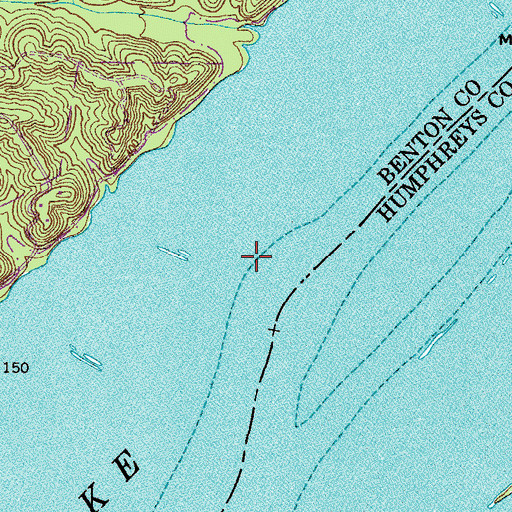 Topographic Map of Hartleys Landing (historical), TN