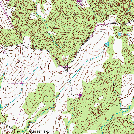Topographic Map of Herndon School (historical), TN