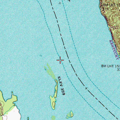 Topographic Map of Higgins Landing (historical), TN