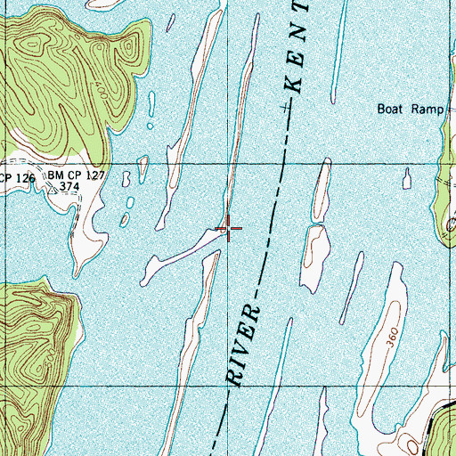Topographic Map of Lees Point Landing, TN