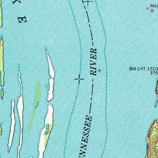 Topographic Map of Lower Melton Landing (historical), TN