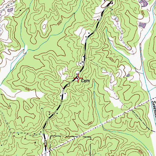 Topographic Map of Nole School (historical), TN