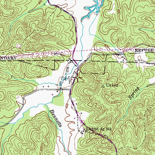 Topographic Map of Odem School (historical), TN