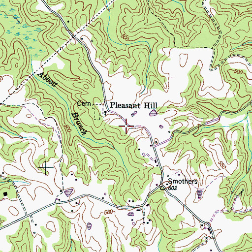 Topographic Map of Pleasant Hill School (historical), TN