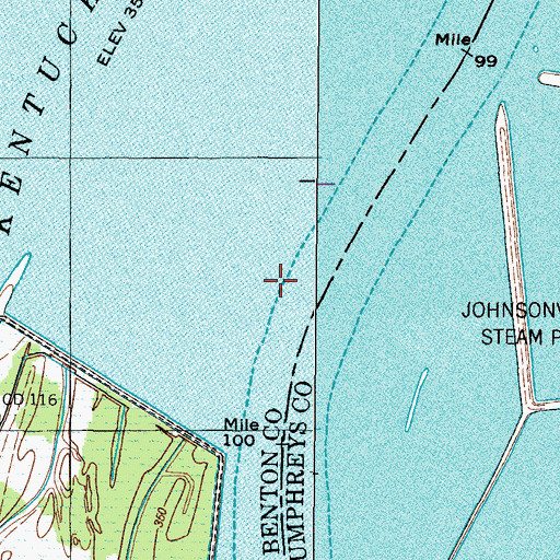 Topographic Map of Sales Landing (historical), TN