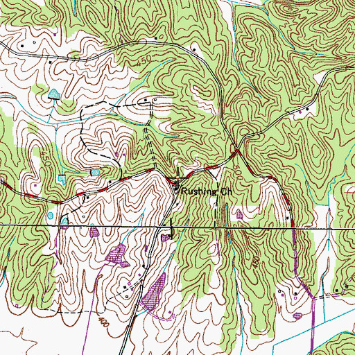 Topographic Map of Smith College (historical), TN