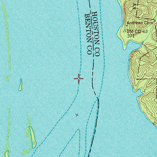 Topographic Map of Stagner Landing (historical), TN