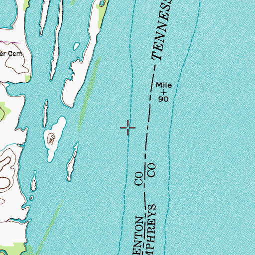 Topographic Map of Upper Melton Landing (historical), TN