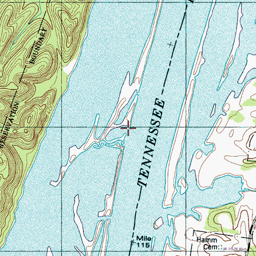 Topographic Map of West Dixie Landing, TN