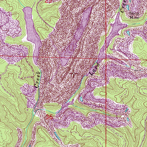 Topographic Map of Strip Mining Impoundment Number 2, AL