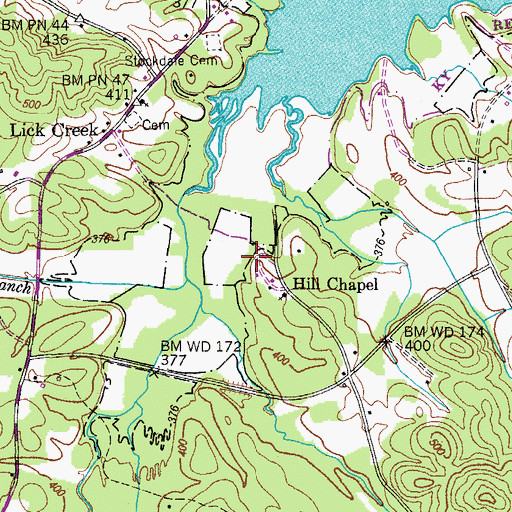 Topographic Map of Winter School (historical), TN