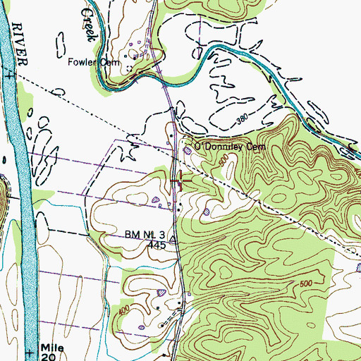 Topographic Map of Beech Hill School (historical), TN
