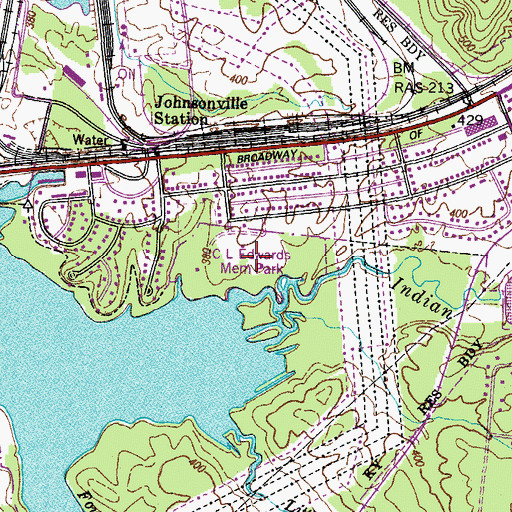 Topographic Map of C L Edwards Memorial Park, TN