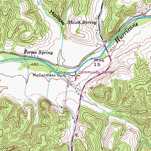 Topographic Map of Centralview School (historical), TN