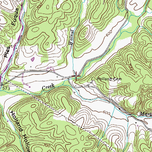 Topographic Map of Holland School (historical), TN