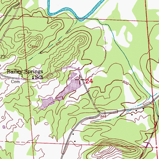 Topographic Map of Yarbrough Dam, AL