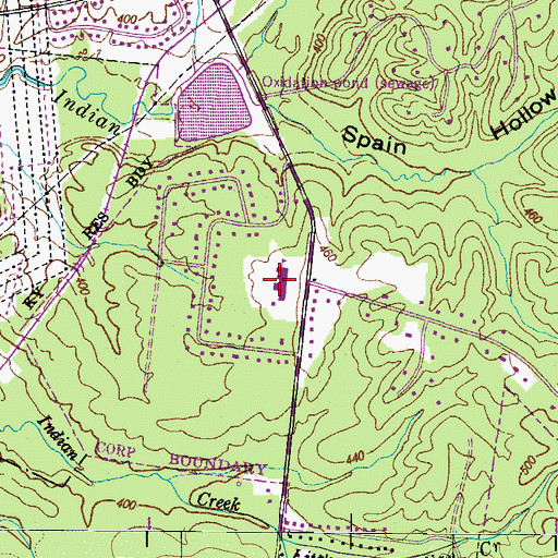 Topographic Map of Lakeview Elementary School, TN