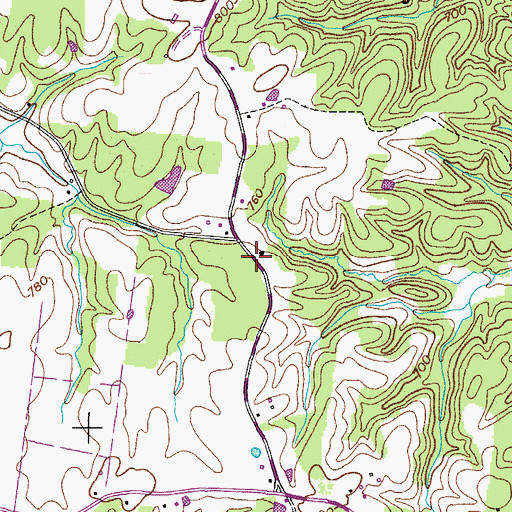 Topographic Map of Mount Olivet Hill School (historical), TN