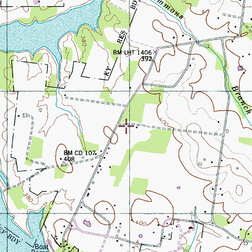 Topographic Map of Oak Grove Church (historical), TN