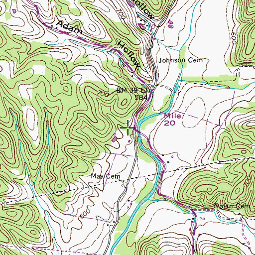 Topographic Map of Providence School (historical), TN