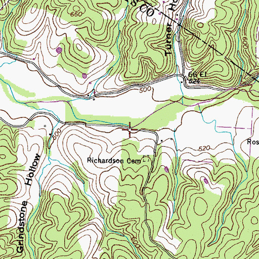 Topographic Map of Richardson School (historical), TN