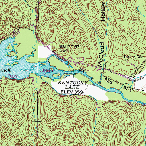 Topographic Map of Sullivans Mill (historical), TN