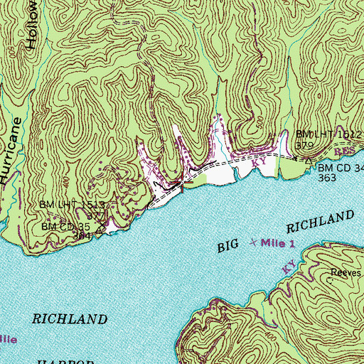 Topographic Map of Trails End Dock, TN