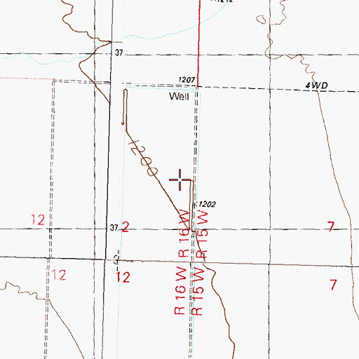 Topographic Map of Big Granite Wash, AZ