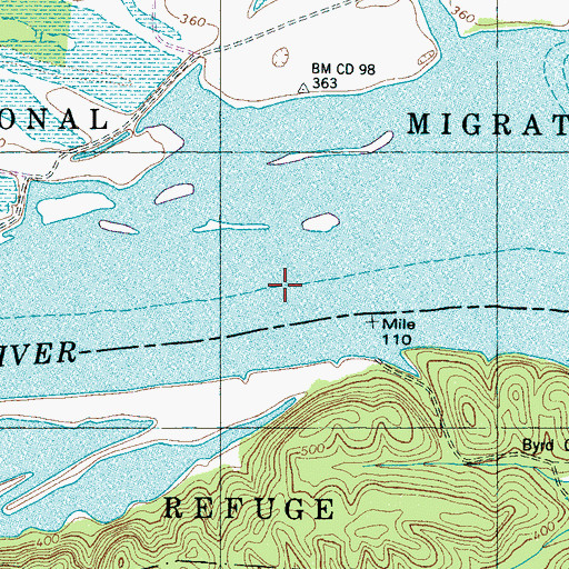 Topographic Map of Turner Landing (historical), TN