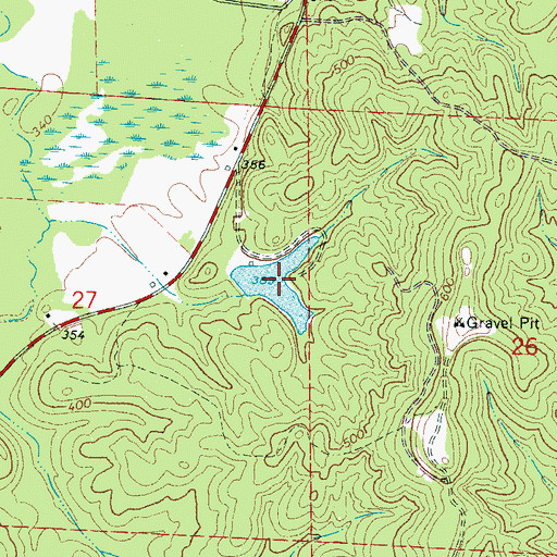 Topographic Map of Bagwell Lake, AL