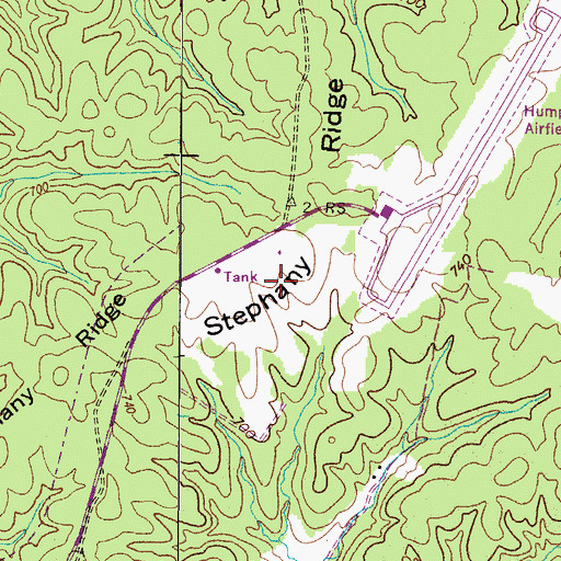 Topographic Map of Waverly Industrial Park, TN