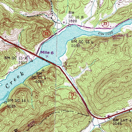 Topographic Map of Baylor Consolidated School (historical), TN