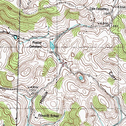 Topographic Map of Beasons Store (historical), TN