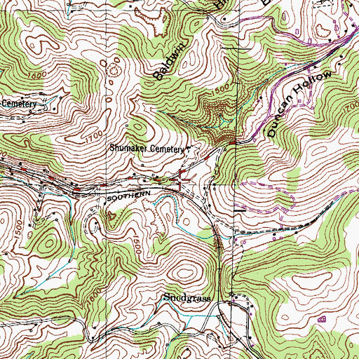 Topographic Map of Civilian Conservation Corps Camp Number 19 (historical), TN