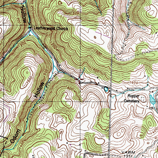 Topographic Map of Coles Mill (historical), TN